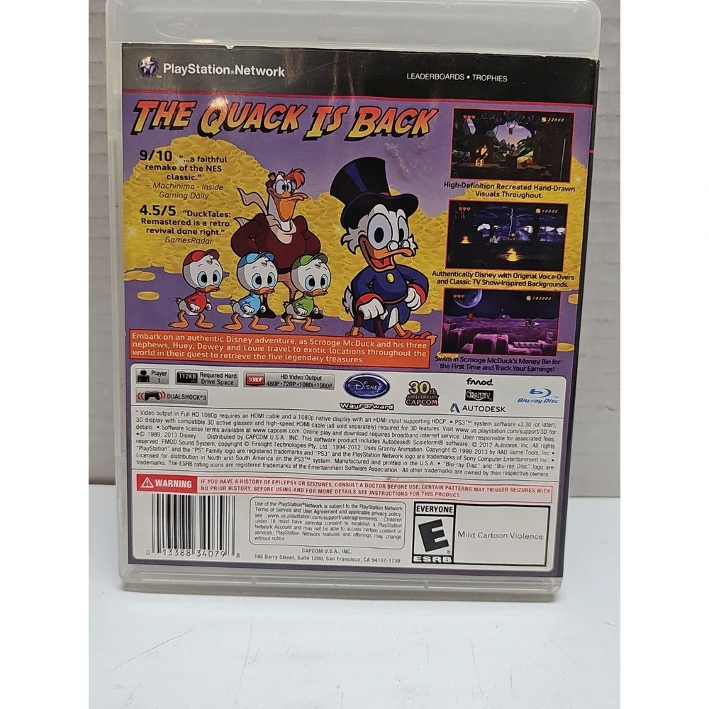 DuckTales: Remastered (Sony PlayStation 3, 2013) PS3